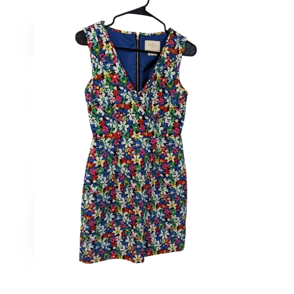 Kate Spade,Floral Sleeveless Dress,Size 2